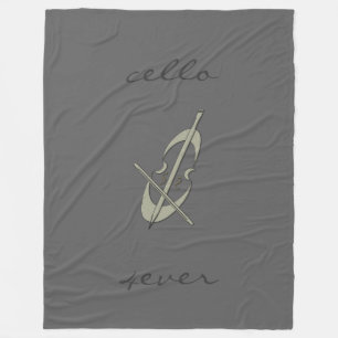 Cool Music Cello 4ever Grau Blanket Fleecedecke