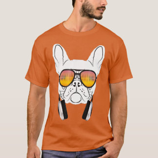 Cool Music DJ French Bulldog für Hunde T-Shirt