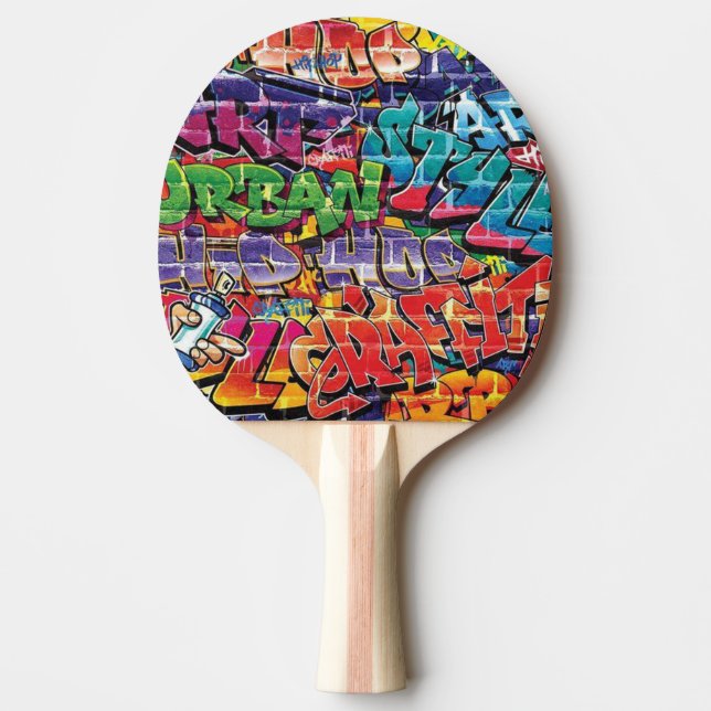 Cool Music Graffiti Tischtennis Schläger (Vorderseite)