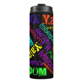 Cool Name Collage Modern Typografy Custom Thermosbecher