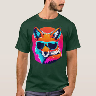 Cool Neon Fox Petite version TShirt