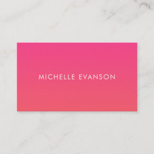 Cool Neon Pink Orange Gradient Visitenkarte