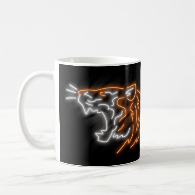 Cool Neon Tiger Kaffeetasse (Links)