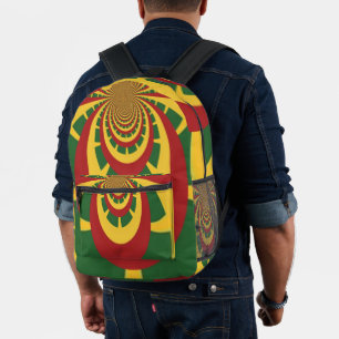 COOL Neueste Rasta-Farben Jamaikas Bedruckter Rucksack