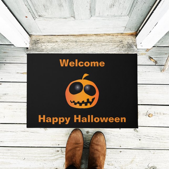 Cool Niedlich Orange Halloween Pumpkin Fußmatte (Von Creator hochgeladen)