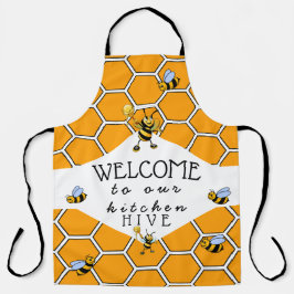 Cool & Niedlich Willkommen in unserer Bienenstock- Schürze