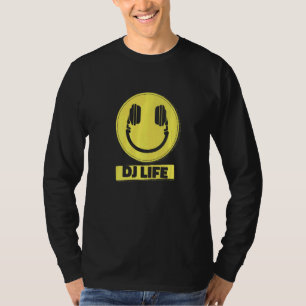 Cool No Music No Life DJ Kopfhörer T-Shirt