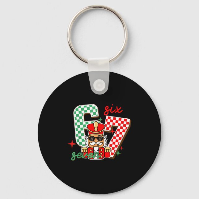 Cool Nutcracker Christmas 67 Six Seven Gen Alpha S Schlüsselanhänger (Vorderseite)