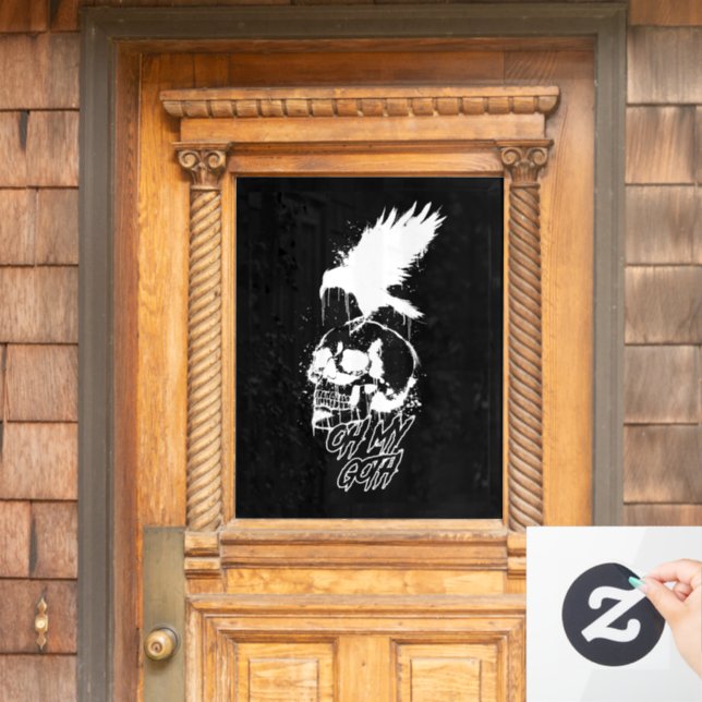 Cool Oh mein gotisches Metall Fensteraufkleber (Haustür)