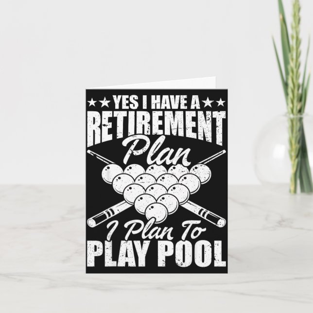 Cool Ol Design For Men Women Billiards Lover Ol Pl Karte (Vorderseite)