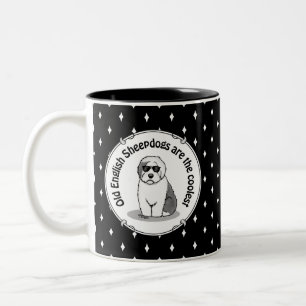 Cool Old English Sheepdog (Grau 1) Niedlich Funny Zweifarbige Tasse