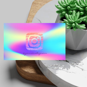Cool Ombre Holographic Instagram Social Media Visitenkarte