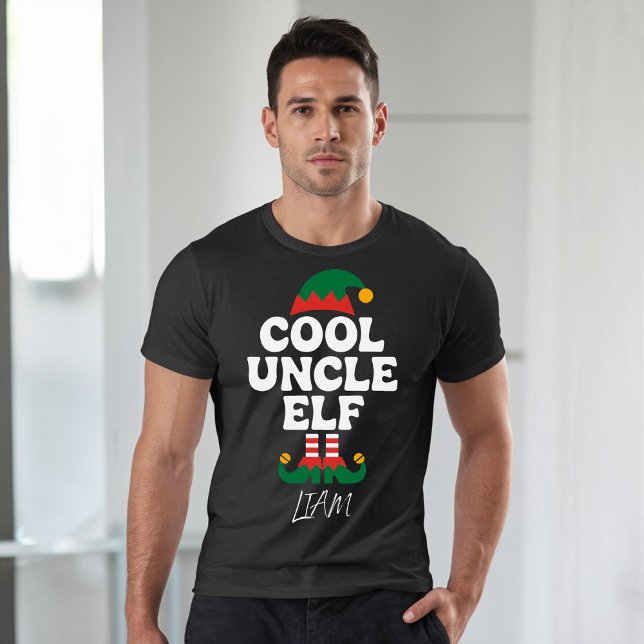 Cool Onkel Elf Funny Elf Matching Weihnachtsgesche T-Shirt (Von Creator hochgeladen)