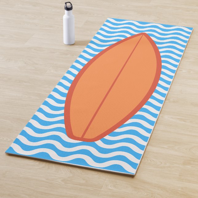 Cool Orange Blue Waves Surfen Yoga Mat Yogamatte (Beispiel)