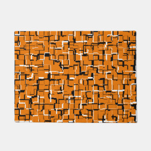 COOL Orange Schwarz-weiß Fußmatte
