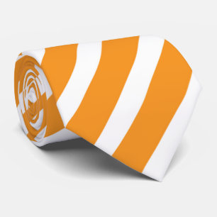 cool orange-weiße Streifen Krawatte