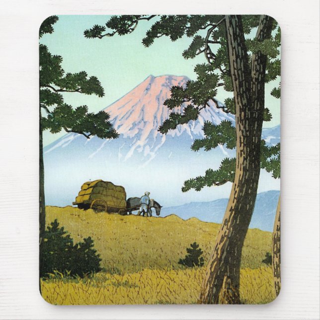 Cool oriental japanese landsape scenery Mt. Fuji Mousepad (Vorne)