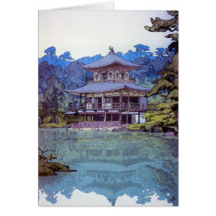 Cool oriental japonais aquarelle temple peinture