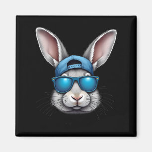 Cool Ostern Sonniges Gesicht mit Sungles Men Boys Magnet