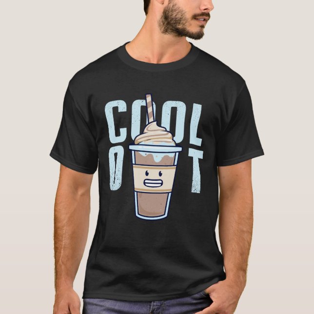Cool Out Funny Kawaii Milkshake T-Shirt (Vorderseite)