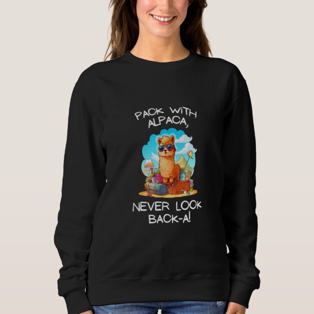 Cool Pack with Alpaca never look back-a Tee Men Wo (Vorderseite)