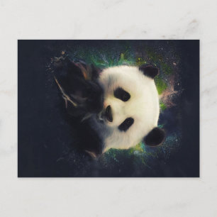 Cool Panda Bamboo Bear Geschenke Ankündigungspostkarte
