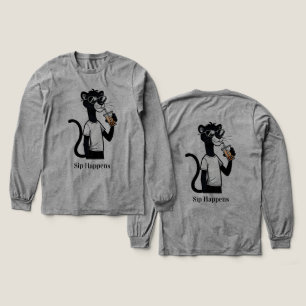 Cool Panther Graphic T-Shirt - Funny Bubble Tee Sh