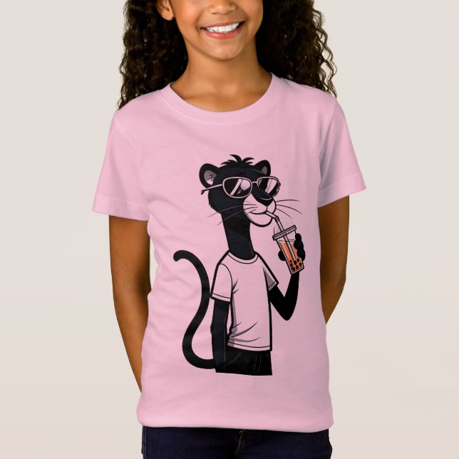 Cool Panther Graphic T-Shirt - Funny Bubble Tee Sh (Vorderseite)