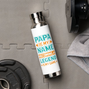 Cool Papa Dad Wortkunst  Trinkflasche