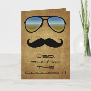 Cool Papa Lunettes de soleil / Mustache Carte de v