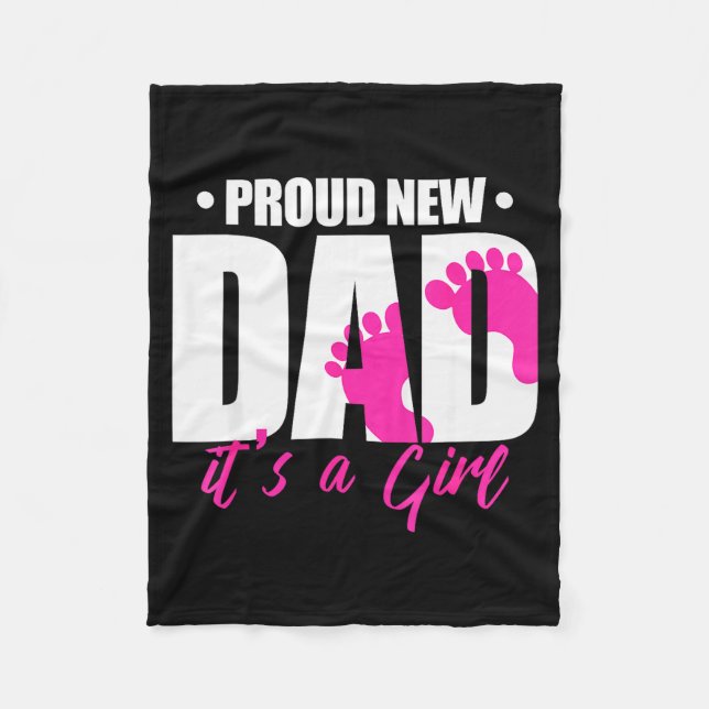 Cool Parent Apparel Proud New Dad It's A Girl - Me Fleecedecke (Vorderseite)