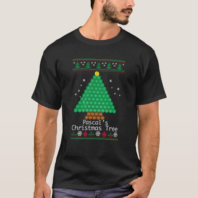 Cool Pascal's Christmas Tree Sweater Swea Math T-Shirt (Vorderseite)