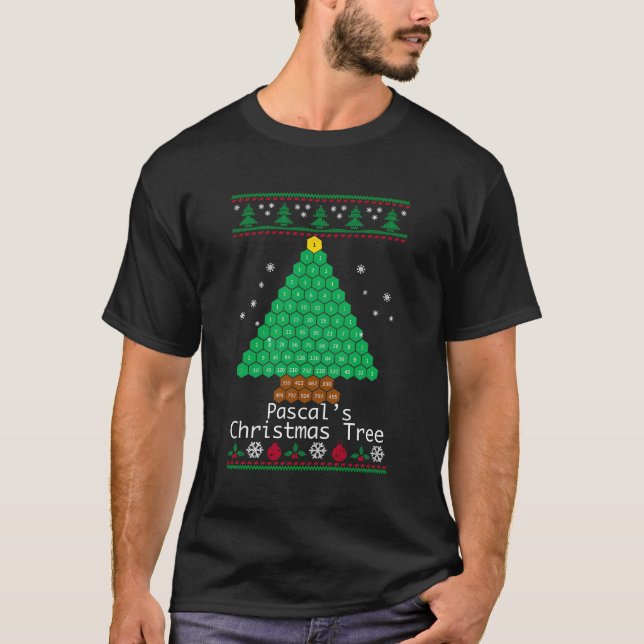 Cool Pascal's Weihnachtsbaum Sweater Math T Shirt (Vorderseite)