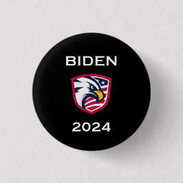 Cool Patriotic Joe Biden 2024 Wahl Eagle Dark Button