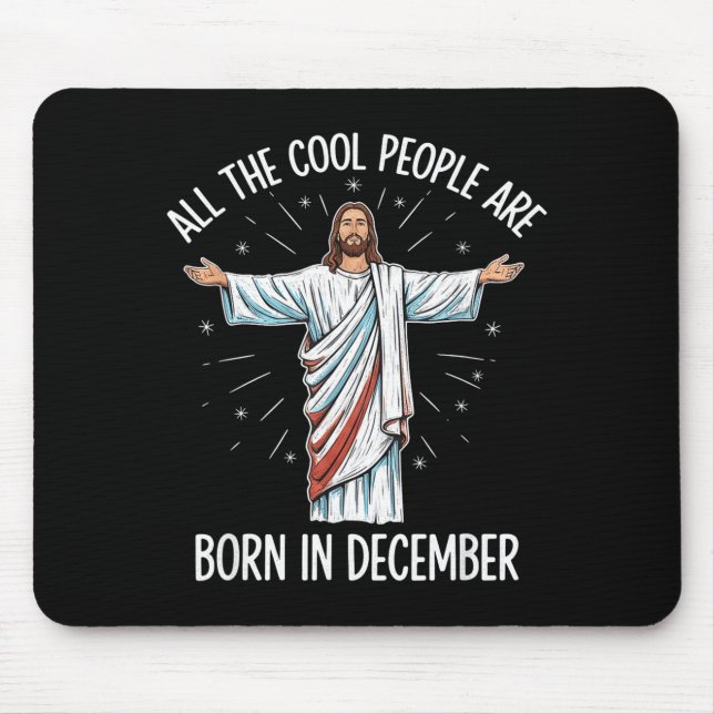 Cool People December Birthday Sritual Theme  Mousepad (Vorne)
