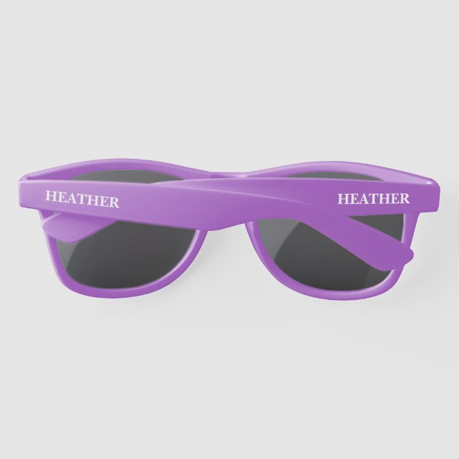 COOL! 😎Personalized Purple Sunglasses  (Rückseite)