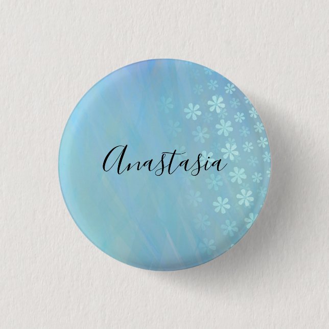 Cool, Phantastisch, blau, was Ihr Name ist Button (Vorderseite)