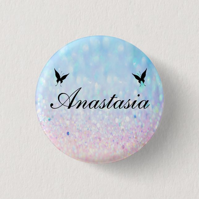Cool, Phantastisch, Blue Buterfly Button (Vorderseite)