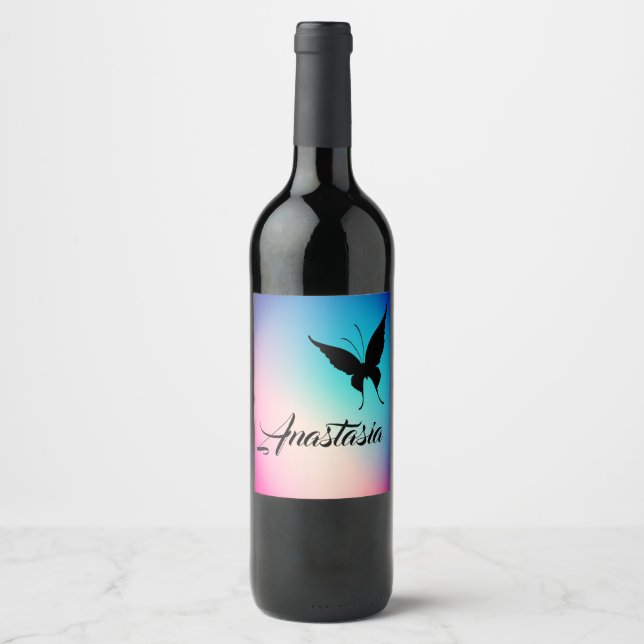 Cool, Phantastisch, Regenbogenfliege Weinetikett (Vorderseite)