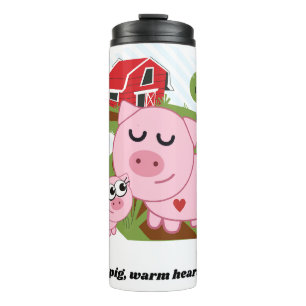 Cool Pig Warmes Herz Thermosbecher