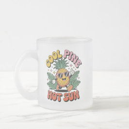 Cool Pine Hot Sun Retro Pineapple Summer Vibes Mattglastasse