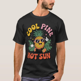 Cool Pine Hot Sun Retro Pineapple Summer Vibes T-Shirt