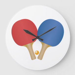 Cool Ping Pong Clock Große Wanduhr