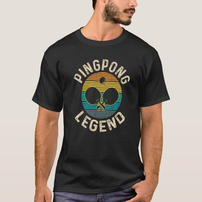 Cool Ping Pong Retro Crossets Ping Pong Le T-Shirt (Vorderseite)