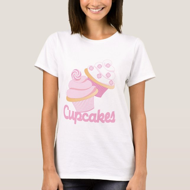 Cool Pink Candy Cupcakes T-Shirt (Vorderseite)