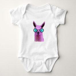 Cool Pink Llama! Baby Strampler