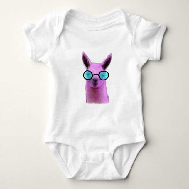Cool Pink Llama! Baby Strampler (Vorderseite)