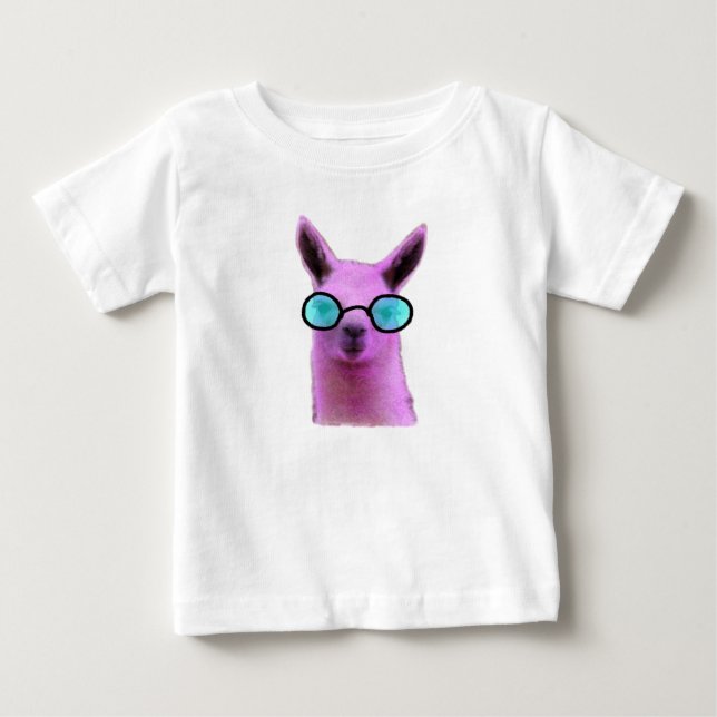 Cool Pink Llama! Baby T-shirt (Vorderseite)