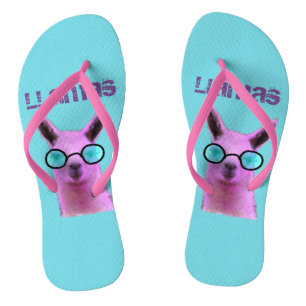 Cool Pink Llama! Badesandalen