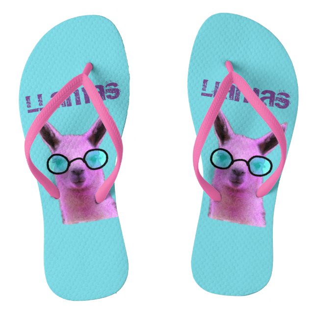 Cool Pink Llama! Badesandalen (Fußbett)